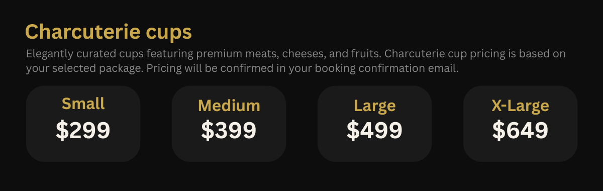 charcuterie cups update